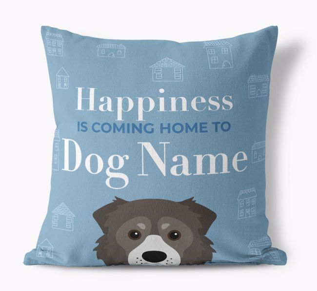 Happiness Is: Personalised {breedFullName} Canvas Cushion